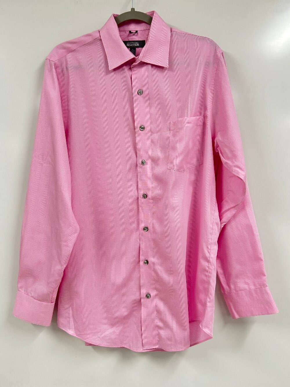 Kenneth Cole Reaction Medium Pink Button Down Shirt Dress Casual Office Preppy